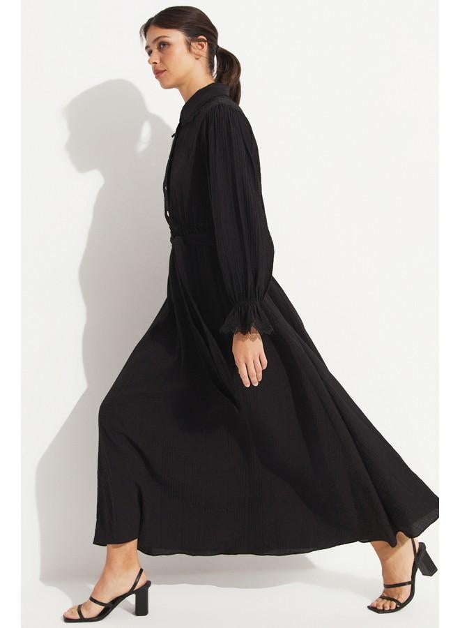 جون فستان ميدي بحزام - Image 2