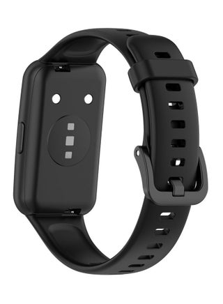 Silicone Strap Suitable for Huawei Band 10/9/8 Watchband Replacement Bracelet (Black) - view 3