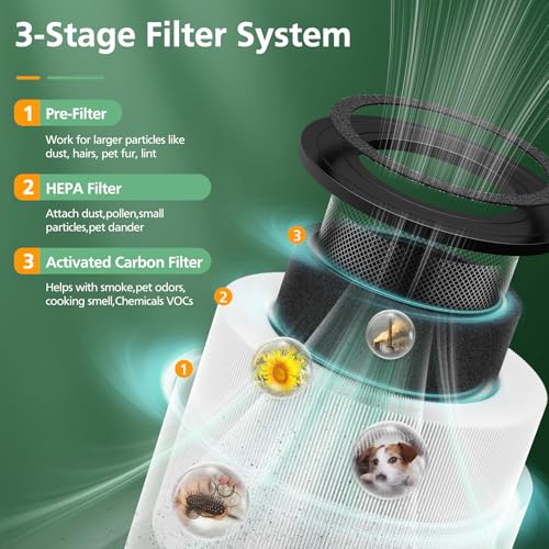 isinlive 2 Pack 3389 HEPA Replacement Filter Compatible with Bissell MYair+ and MYair HUB 2905A 3179A, Part Number 3389 - Image 3