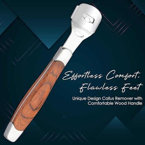 Beauté Secrets Callus remover for feet, Corn Shaver, Corn cutter for foot, Hard Skin Remover 10 Blades (Wood Handle) - Image 2