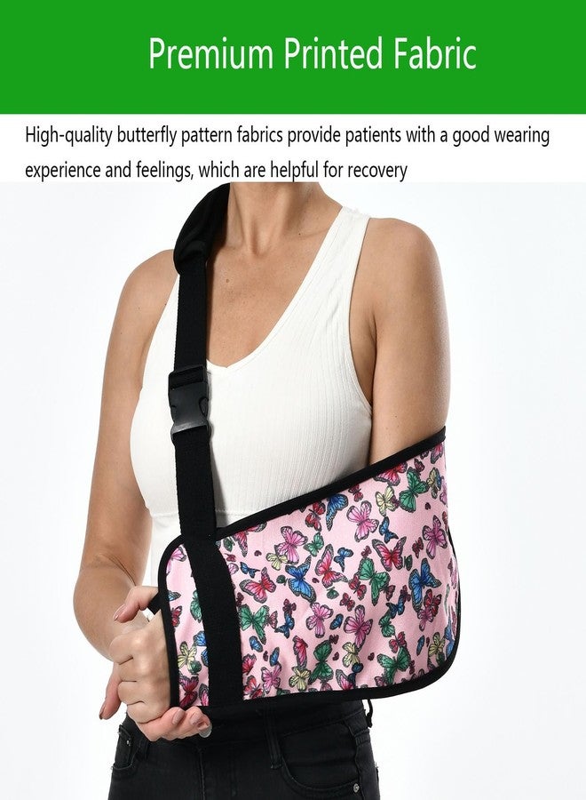 Ledhlth Arm Sling for Broken Arm Torn Rotator Cuff Shoulder Elbow Wrist injury Printed Brace Support for Adults and Women (Butterfly) - Image 4