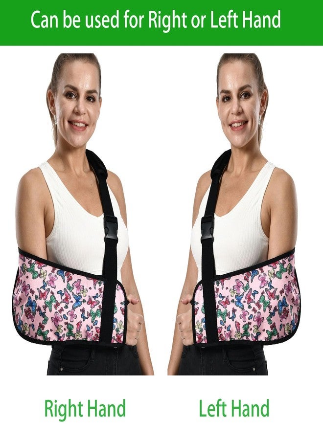 Ledhlth Arm Sling for Broken Arm Torn Rotator Cuff Shoulder Elbow Wrist injury Printed Brace Support for Adults and Women (Butterfly) - Image 3