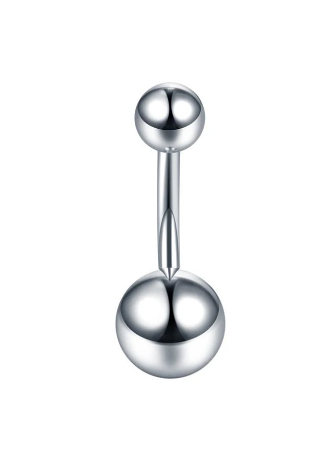 Generic Silver Stainless Steel Belly Piercing 