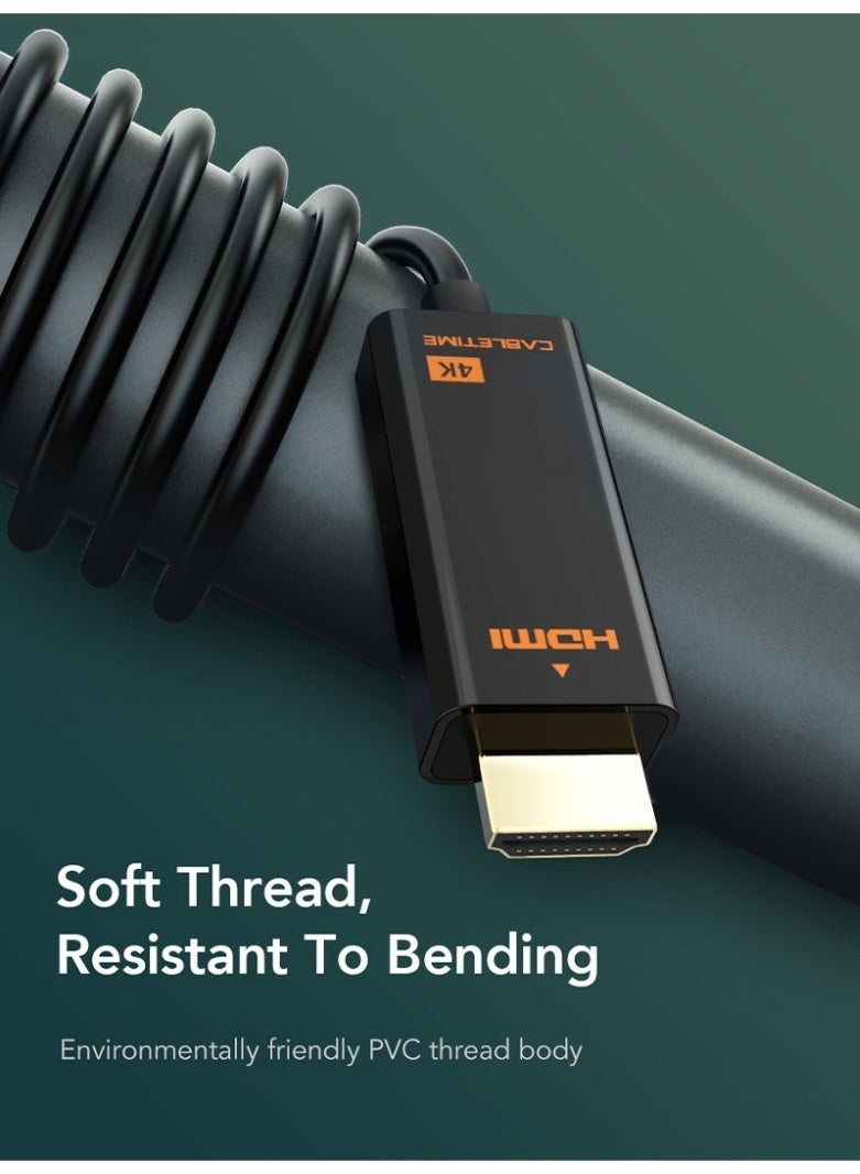 كابل تايم كابل Mini DisplayPort إلى HDMI بدقة 4K ومعدل تحديث 30 هرتز، محول MDP إلى HDMI ذكر إلى ذكر، متوافق مع أجهزة MacBook Air Pro و Surface وشاشات الكمبيوتر المحمول وأجهزة التلفزيون وأجهزة العرض، يدعم الصوت والفيديو عالي السرعة، متوافق مع Thunderbolt، موصلات متينة مطلية بالذهب. - Image 5