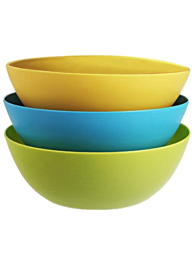 Kuber Industries Modular Plastic Solid Mixing Bowl|Unbreakable Mixing Bowls|Microwave & Dishwasher Safe|Size 19 x 19 x 9 CM|Pack of 3, Capicity 1500 Ml (Multicolour) - Image 1