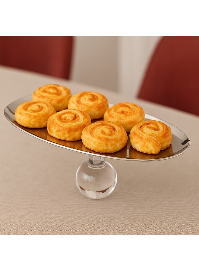 Dania 🍰✨ Elegant stainless steel dessert and cake serving stand | Size 45×15 cm - Image 1