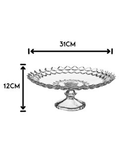 Elegant Glass serving plate with base for fruits and sweets, multi-purpose  - Image 4