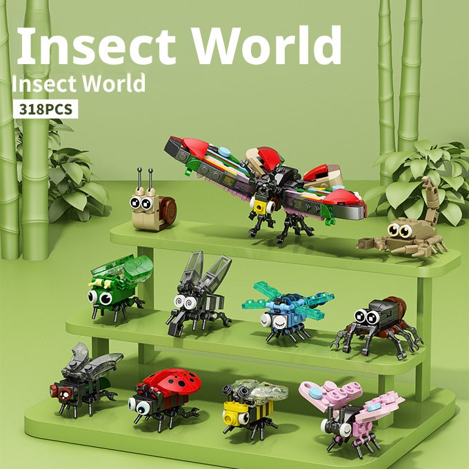 LELE BROTHER Building Blocks Toy Insect World Small Box Particles Children Boys Assembly Educational Toy Kindergarten Gift - Image 1