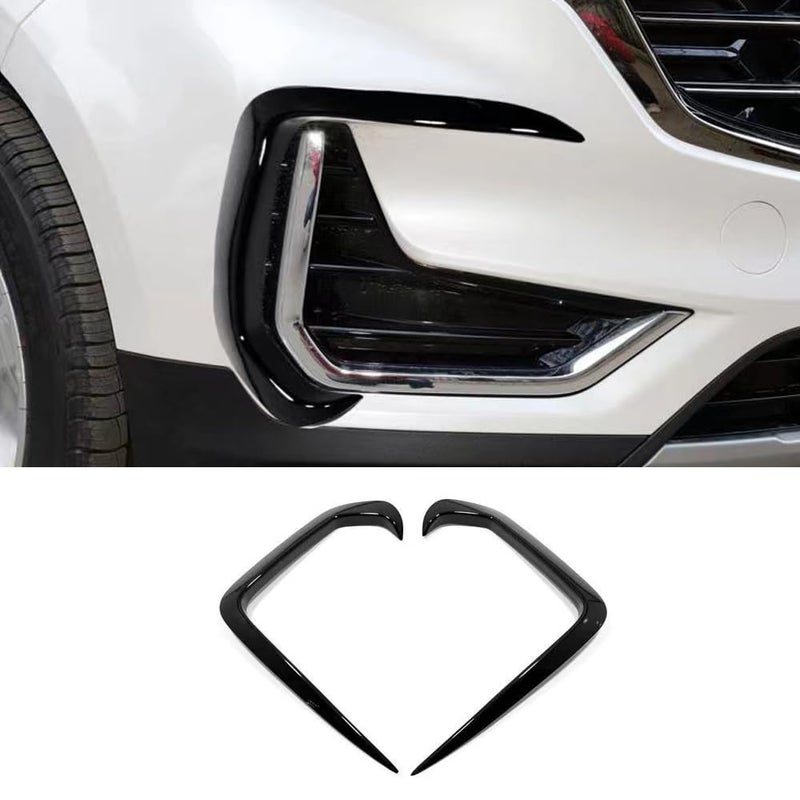 ERIDANUS Auto Accessories Fit for Hyundai Tucson 2023 2022 Headlight Cover Front Lamp Black ABS 2 PCS