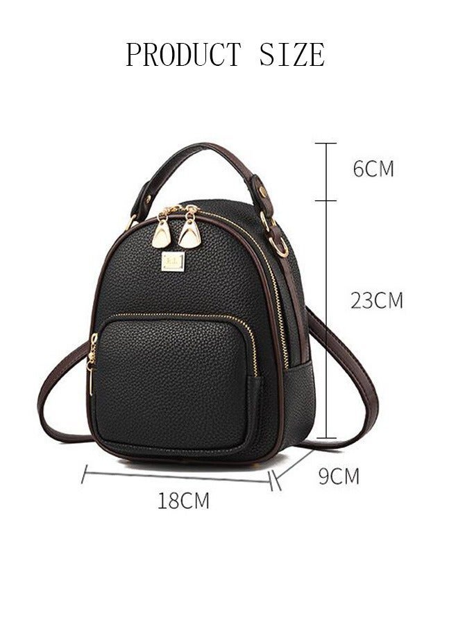 DUNISO Anti Theft Mini Backpack Purse for Women with Adjustable Shoulder Straps Cute Leather Backpack Bag Mini Daypack with Multiple Zipper Pockets - Image 5