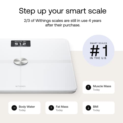Withings Body+ Wi-Fi bathroom scale for Body Weight - Digital Scale and Smart Monitor Incl. Body Composition Scales with Body Fat and Weight loss management, White - Image 2