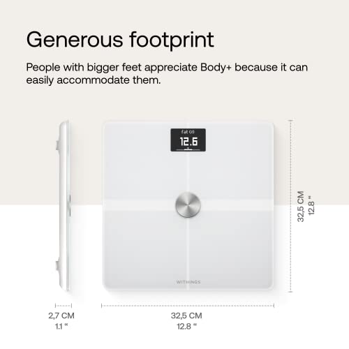Withings Body+ Wi-Fi bathroom scale for Body Weight - Digital Scale and Smart Monitor Incl. Body Composition Scales with Body Fat and Weight loss management, White - Image 5