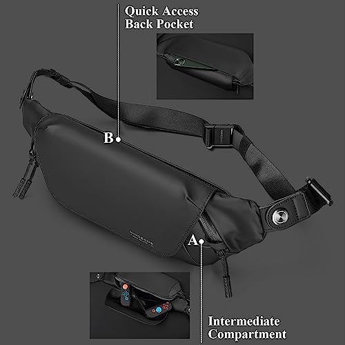 Kingsons Compact EDC Tech Sling Bag for Men, Waterproof Crossbody Chest Shoulder Backpack with Magnetic Closure, Everyday Carry Bag for Travel, Work, Sport - Image 3