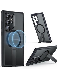 ESR for Samsung S24 Ultra Case with Kickstand, Compatible with MagSafe, Magnetic Case for Samsung Galaxy S24 Ultra with 3 Stand Modes, Military-Grade Protection, Shockproof Protective Case - Black