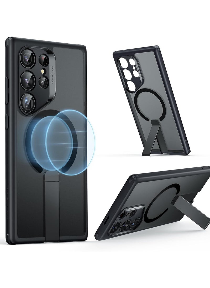 ESR - ESR for Samsung S24 Ultra Case with Kickstand, Compatible with MagSafe, Magnetic Case for Samsung Galaxy S24 Ultra with 3 Stand Modes, Military-Grade Protection, Shockproof Protective Case - Black - Image 1