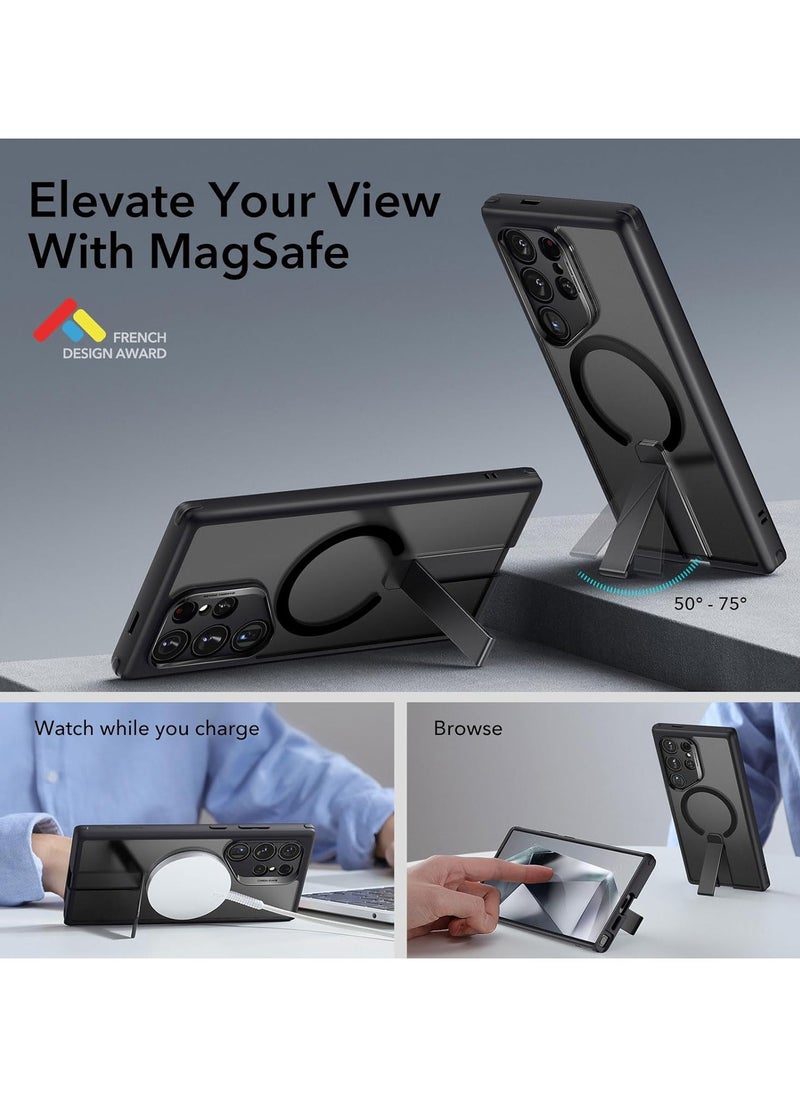 ESR - ESR for Samsung S24 Ultra Case with Kickstand, Compatible with MagSafe, Magnetic Case for Samsung Galaxy S24 Ultra with 3 Stand Modes, Military-Grade Protection, Shockproof Protective Case - Black - Image 1