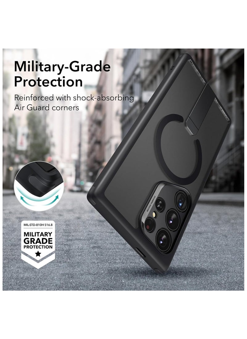 ESR - ESR for Samsung S24 Ultra Case with Kickstand, Compatible with MagSafe, Magnetic Case for Samsung Galaxy S24 Ultra with 3 Stand Modes, Military-Grade Protection, Shockproof Protective Case - Black - Image 1