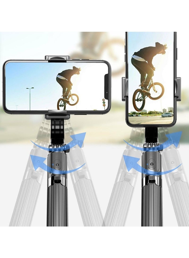 Generic - L08 Bluetooth Handheld Gimbal Stabilizer Mobile Phone Selfie Stick Holder Adjustable Selfie Stand with Tripod - Image 1
