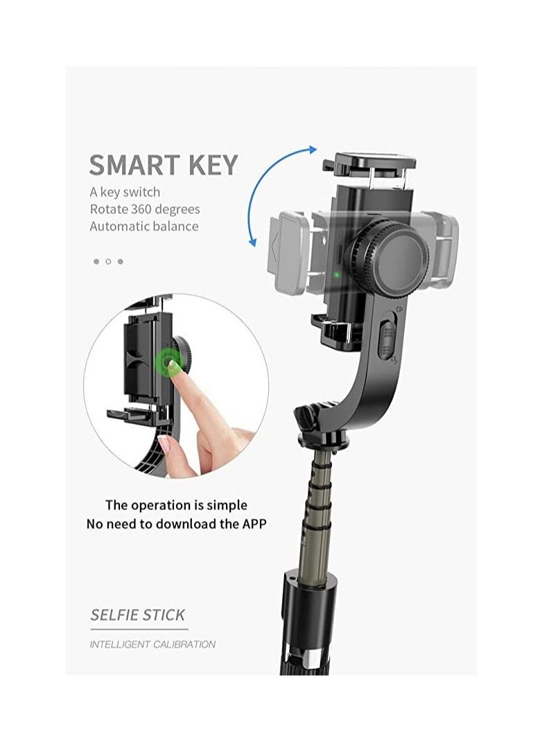 Generic - L08 Bluetooth Handheld Gimbal Stabilizer Mobile Phone Selfie Stick Holder Adjustable Selfie Stand with Tripod - Image 1