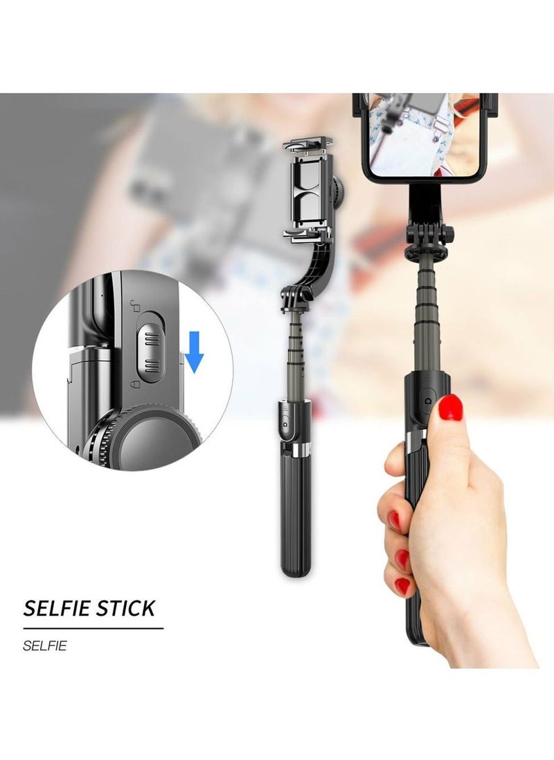 Generic - L08 Bluetooth Handheld Gimbal Stabilizer Mobile Phone Selfie Stick Holder Adjustable Selfie Stand with Tripod - Image 1