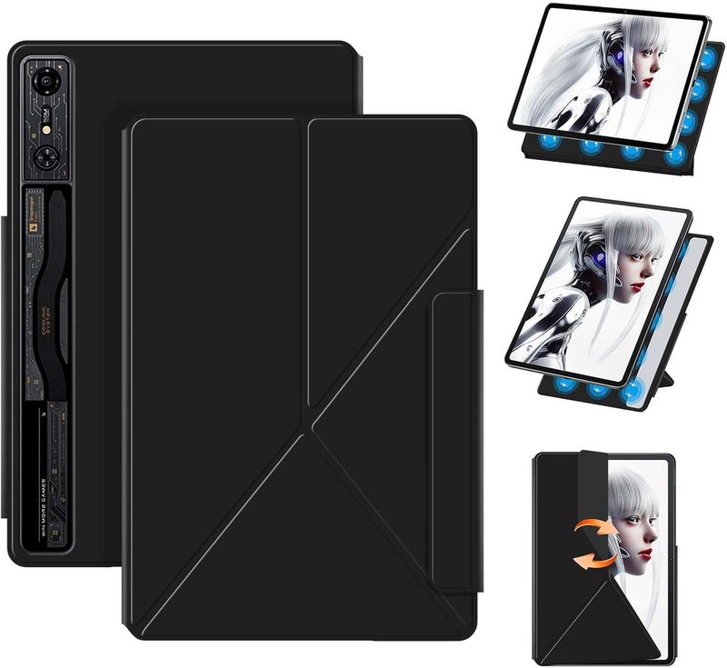 KASTWAVE For Red Magic Nova Tablet Case, High Qualit Magnetism Shell, Auto Wake/Sleep & Multi-Viewing Angles, Lightweight, Transformable, Scratch Resistant, Black Case For Red Magic Nova 10.9 Inch - Image 1