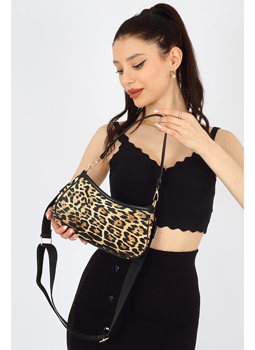 tonny black New Season Hand and Shoulder Bag Adjustable Crossbody Patterned Stylish Minimal Bag Coffee  - Image 1