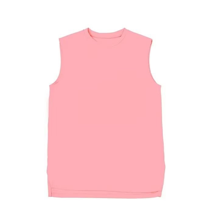 New Style Lazy Youth Popular Summer Round Neck Sweatshirt Vest Harajuku Fashionable Elegant Sleeveless Sports T-shirt Mens Wear White - Image 4