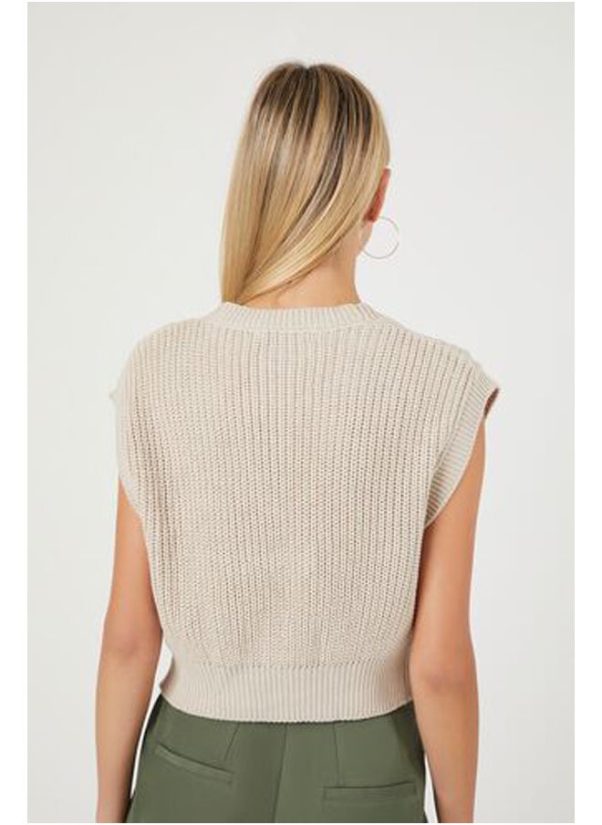 FOREVER 21 - Cropped Sweater Vest - Image 1