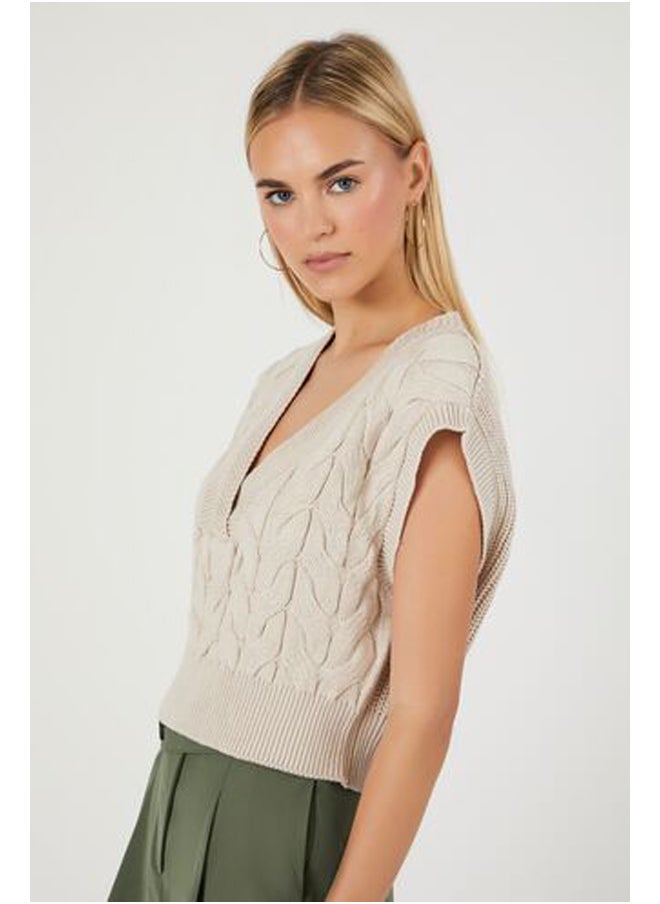 FOREVER 21 - Cropped Sweater Vest - Image 1