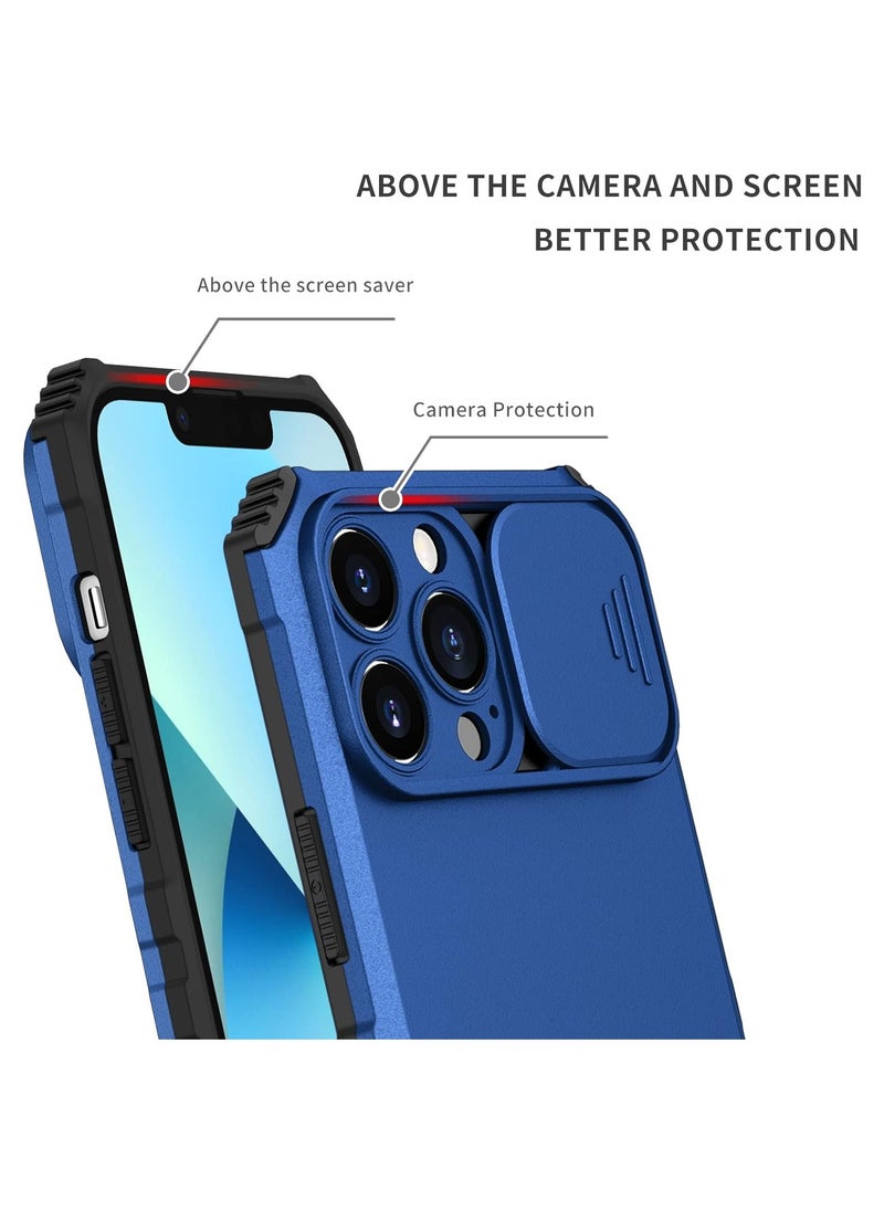 General - Compatible with iPhone 15 Pro Max Slide Camera Case Sliding Lens Cover with Hidden Kickstand 4 Corners Shockproof Heavy Duty Protective Hard PC + Soft TPU - Image 1