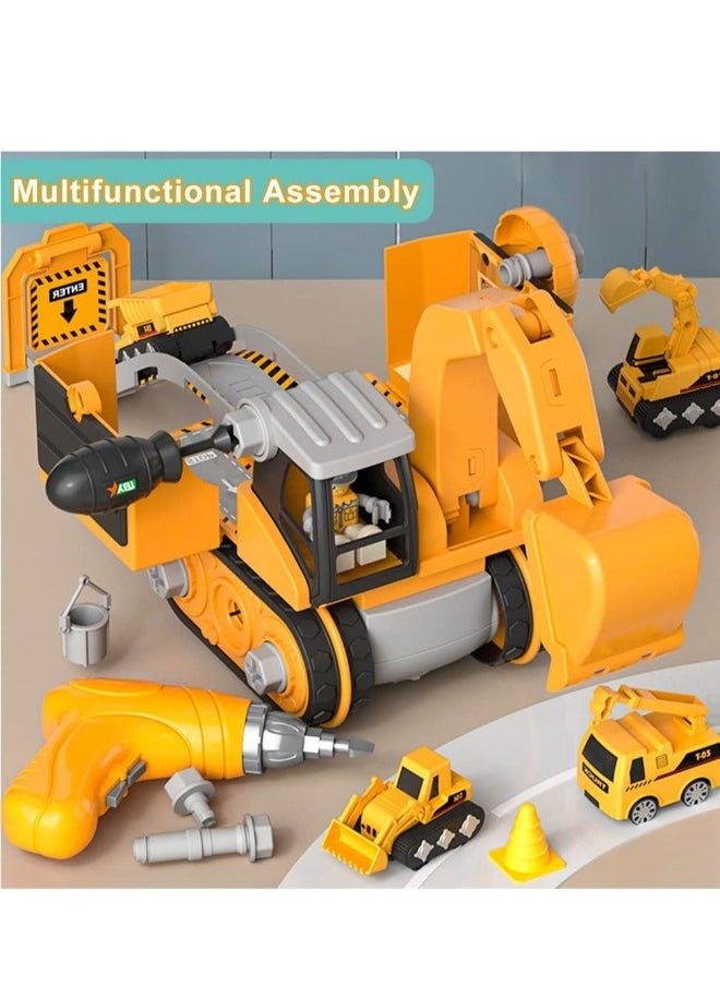 Generic - Take Apart Toy Construction Trucks, Take Apart Truck Toys Play Set Bulldozer Kid Construction Vehicles Gift for 3 4 5 6 Years Old Boy and Girls - Image 1