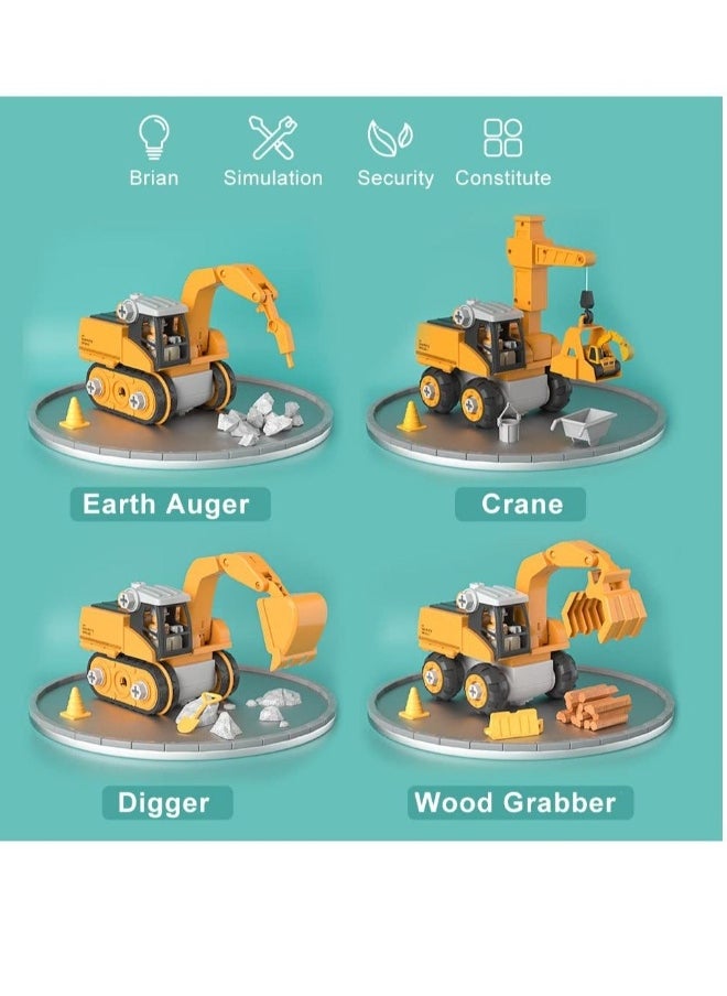 Generic - Take Apart Toy Construction Trucks, Take Apart Truck Toys Play Set Bulldozer Kid Construction Vehicles Gift for 3 4 5 6 Years Old Boy and Girls - Image 1