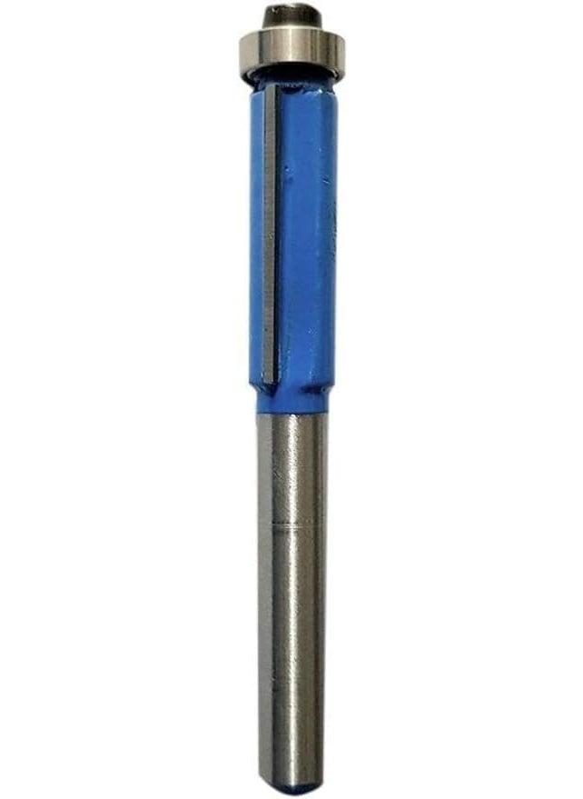 MGMACHINE WITH U MGMACHINE WITH U Metal Woodworking Tool Bearing Flush Trim Router Bit Blue  - Image 1
