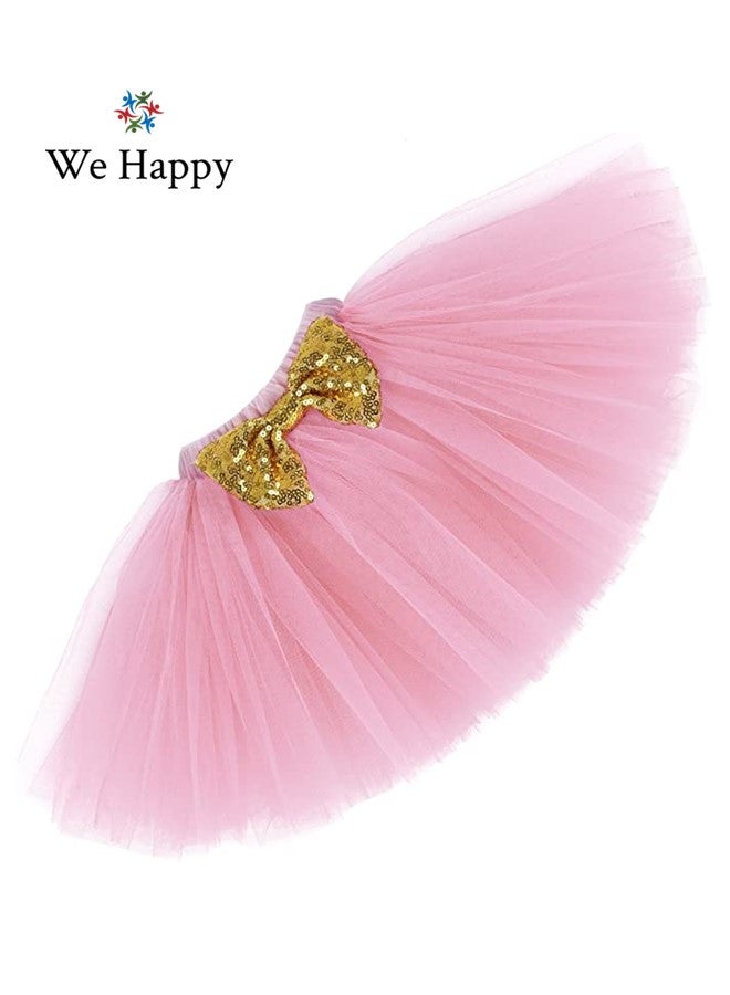 We Happy 5 Pieces Its My 1st Birthday Costume Princess Theme Dressing up Toy Baby Girl Party Fancy Wear with Tutu Skirt, Legging, Cake Topper and Floral Headband - Image 3