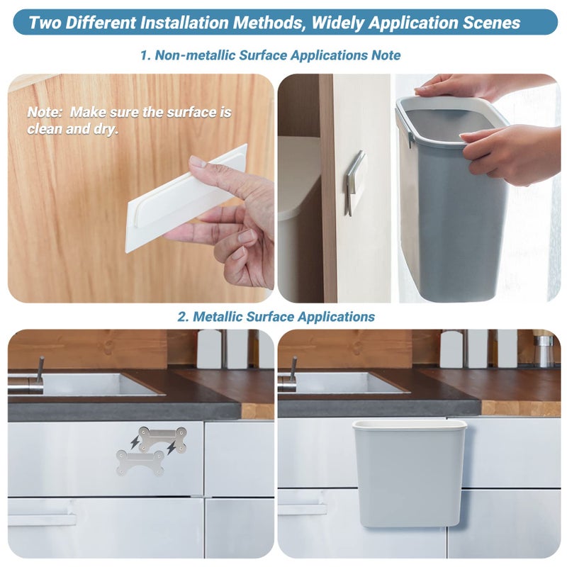 Skyflame Magnetic Hanging Trash Can, 2.1 Gallon Plastic Garbage Container, Multi-Function Grill Hanging BBQ Utensils Organizer Holder, Use for Kitchen/Bedroom/Bathroom/Camping/Grills - Image 3