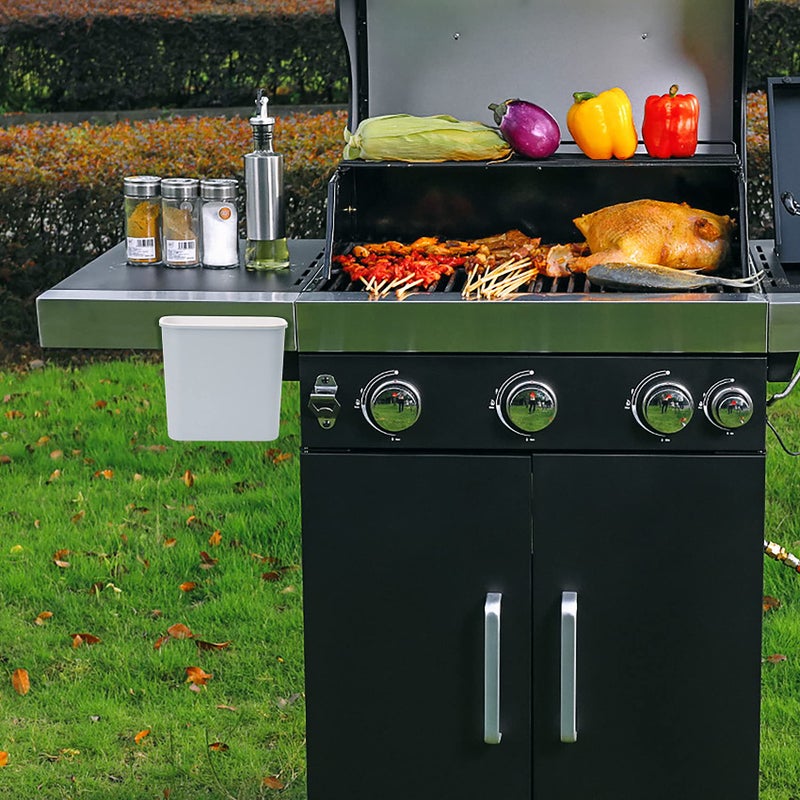 Skyflame Magnetic Hanging Trash Can, 2.1 Gallon Plastic Garbage Container, Multi-Function Grill Hanging BBQ Utensils Organizer Holder, Use for Kitchen/Bedroom/Bathroom/Camping/Grills - Image 5