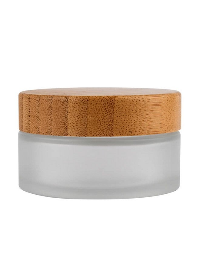 اس واي بي ال برطمان كريم زجاجي مصنفر بسعة 100 جرام و100 مل مع بطانات داخلية وأغطية من الخيزران الطبيعي برطمانات مستحضرات تجميل زجاجية قابلة لإعادة التعبئة ذات جوانب مستقيمة وزجاجات مستحضرات تجميل للسفر وعينات برطمانات لكريم المستحضر - Image 1