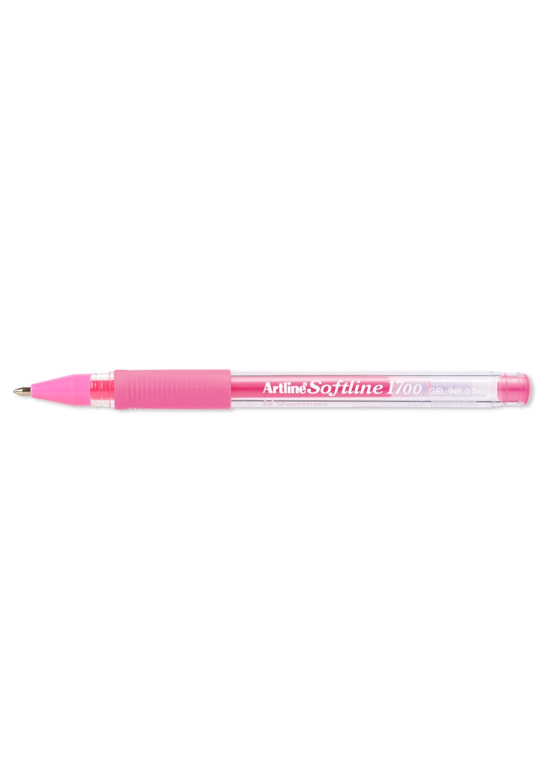 Artline 12 Pieces Pen 1700 Softline Gel Inked, Rubberized Soft Grip, Fine 0.7mm, Color:Pink-ARBN1700PI - Image 4