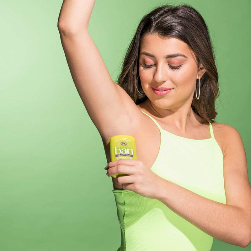 Ban Shower Fresh 24-hour Invisible Antiperspirant  Solid Deodorant for Women and Men  Underarm Wetness Protection  with Odor-fighting Ingredients  2.6 Ounce  4 Count (Pack of 1) - Image 4