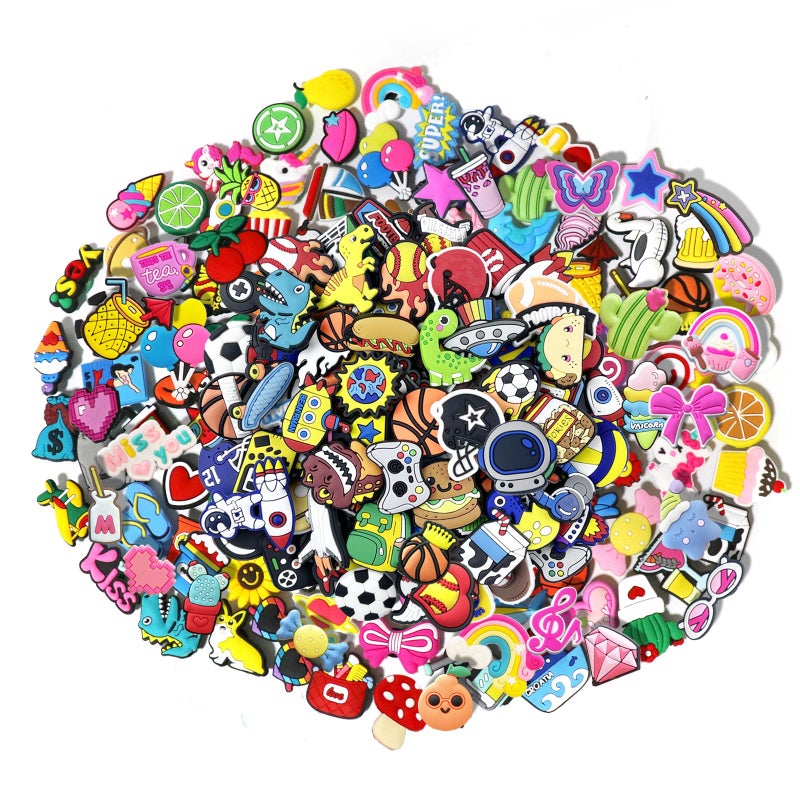 CXPHT 35,50,100 Pcs Random PVC Shoe Charms,Garden Shoes Cute Shoe Charms Decoration with Different Designs Shape for Girls,Boys and Adult Party Gift(50) - Image 1