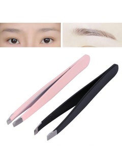 ZJchao Slant Tweezers Professional Stainless Steel Slant Tip Tweezer Eyebrow Tweezers Great Precision For Facial Hair Eyelash Brow Shaping And All Hair Removal  - Image 5