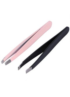 ZJchao Slant Tweezers Professional Stainless Steel Slant Tip Tweezer Eyebrow Tweezers Great Precision For Facial Hair Eyelash Brow Shaping And All Hair Removal  - Image 2
