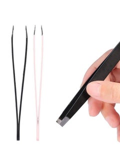 ZJchao Slant Tweezers Professional Stainless Steel Slant Tip Tweezer Eyebrow Tweezers Great Precision For Facial Hair Eyelash Brow Shaping And All Hair Removal  - Image 4