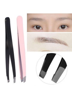 ZJchao Slant Tweezers Professional Stainless Steel Slant Tip Tweezer Eyebrow Tweezers Great Precision For Facial Hair Eyelash Brow Shaping And All Hair Removal  - Image 3