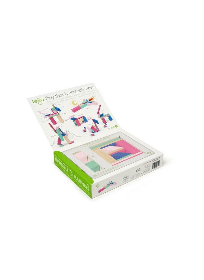 Tegu 14 Piece Tegu Magnetic Wooden Block Set, Blossom  - Image 3