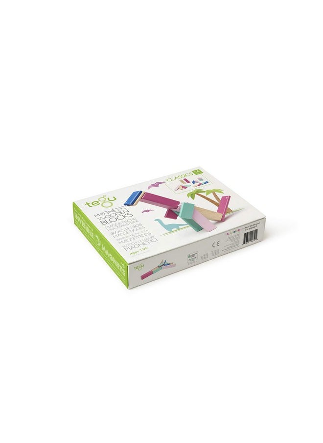 Tegu 14 Piece Tegu Magnetic Wooden Block Set, Blossom  - Image 2