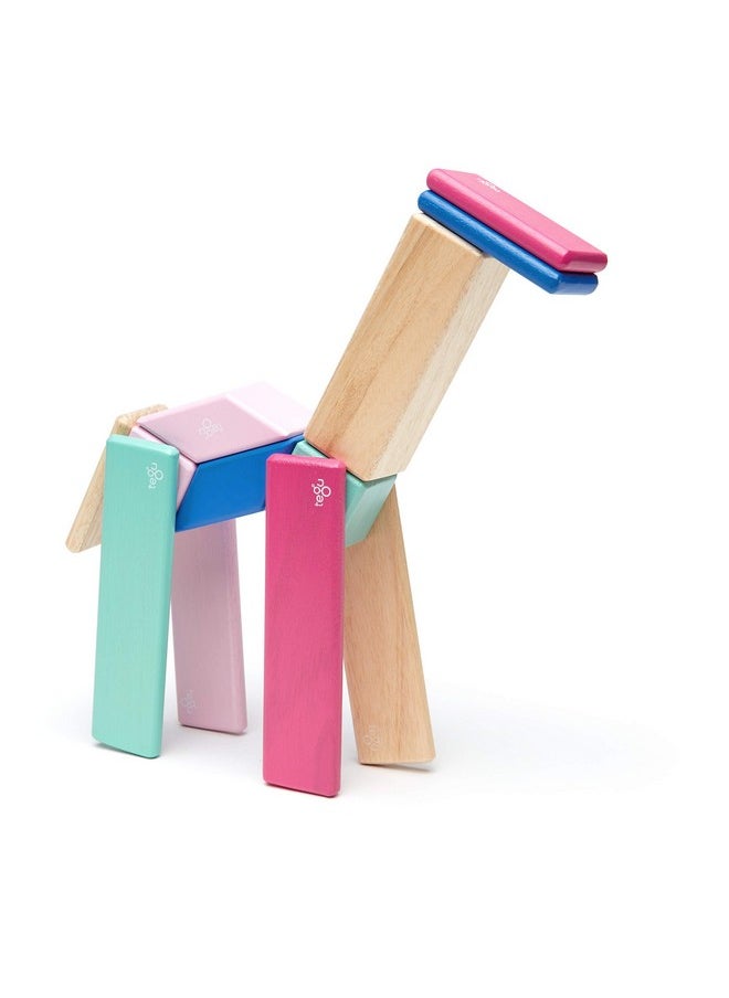 Tegu 14 Piece Tegu Magnetic Wooden Block Set, Blossom  - Image 5