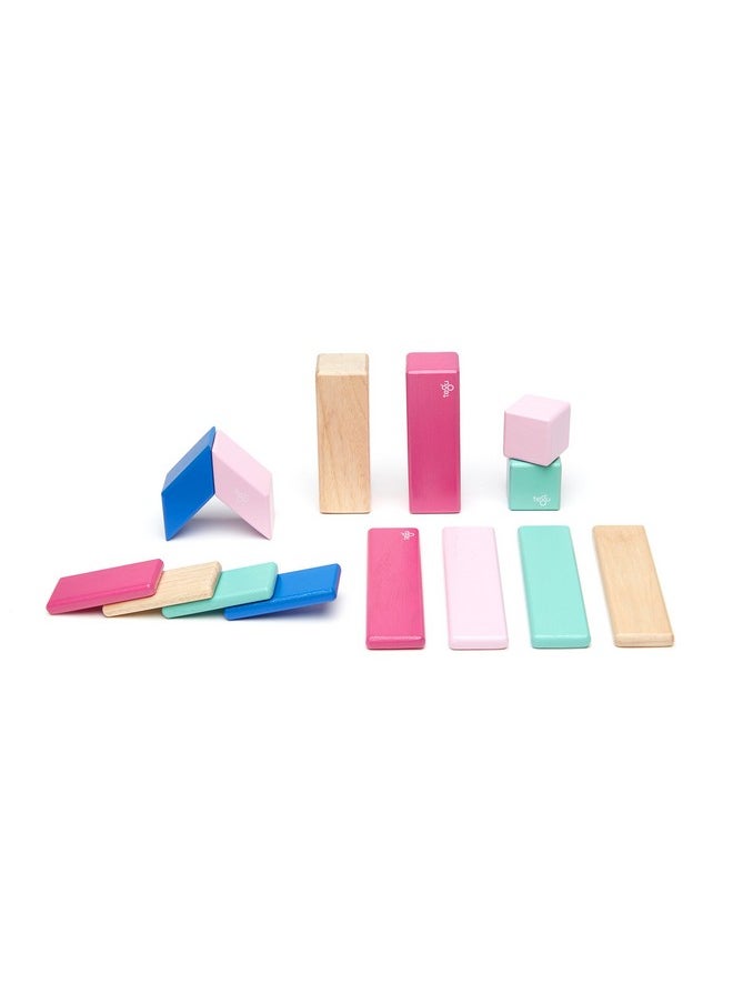 Tegu 14 Piece Tegu Magnetic Wooden Block Set, Blossom  - Image 4