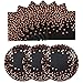 CENLBJ Disposable Paper Plates 100 Pack Black and Rose Gold Paper Plates 50 x 7 50 x 65 Napkins Black Plate and Napkins Party Supplies for Graduation Retirement All Occasions - Image 3