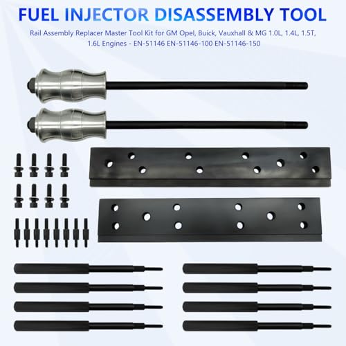 ZKTOOL EN-51146 GM-51146 Fuel Injector and Rail Assembly Replacer Master Tool Kit Compatible with General Motors, Opel, Buick, Vauxhall & MG 1.0L, 1.4L, 1.5T, 1.6L ，OEM EN-51146-100 EN-51146-150 - Image 2